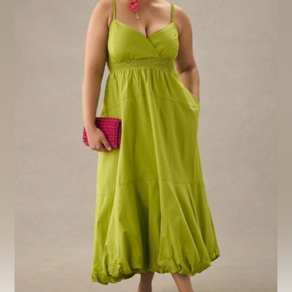 V-Neck Tiered Bubble Hem Dress by Anthropologie